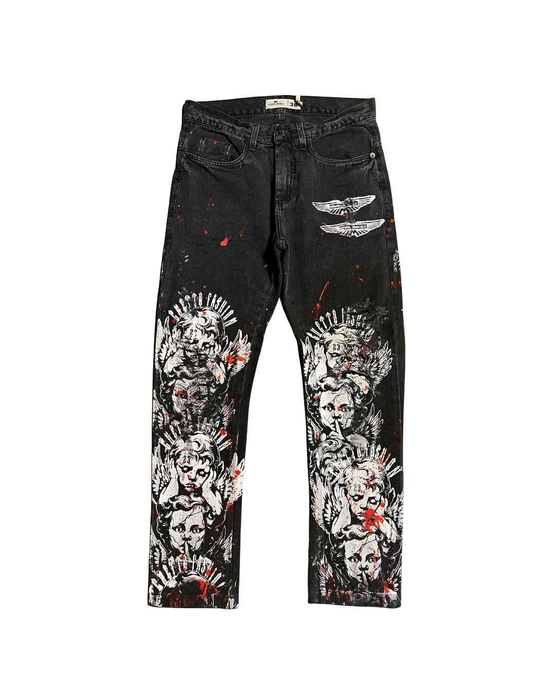 Guetto Fashion Custom Black Jeans 1 de 1